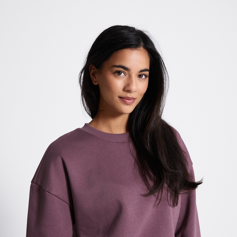 Sweatshirt "New Crew" Heather Purple